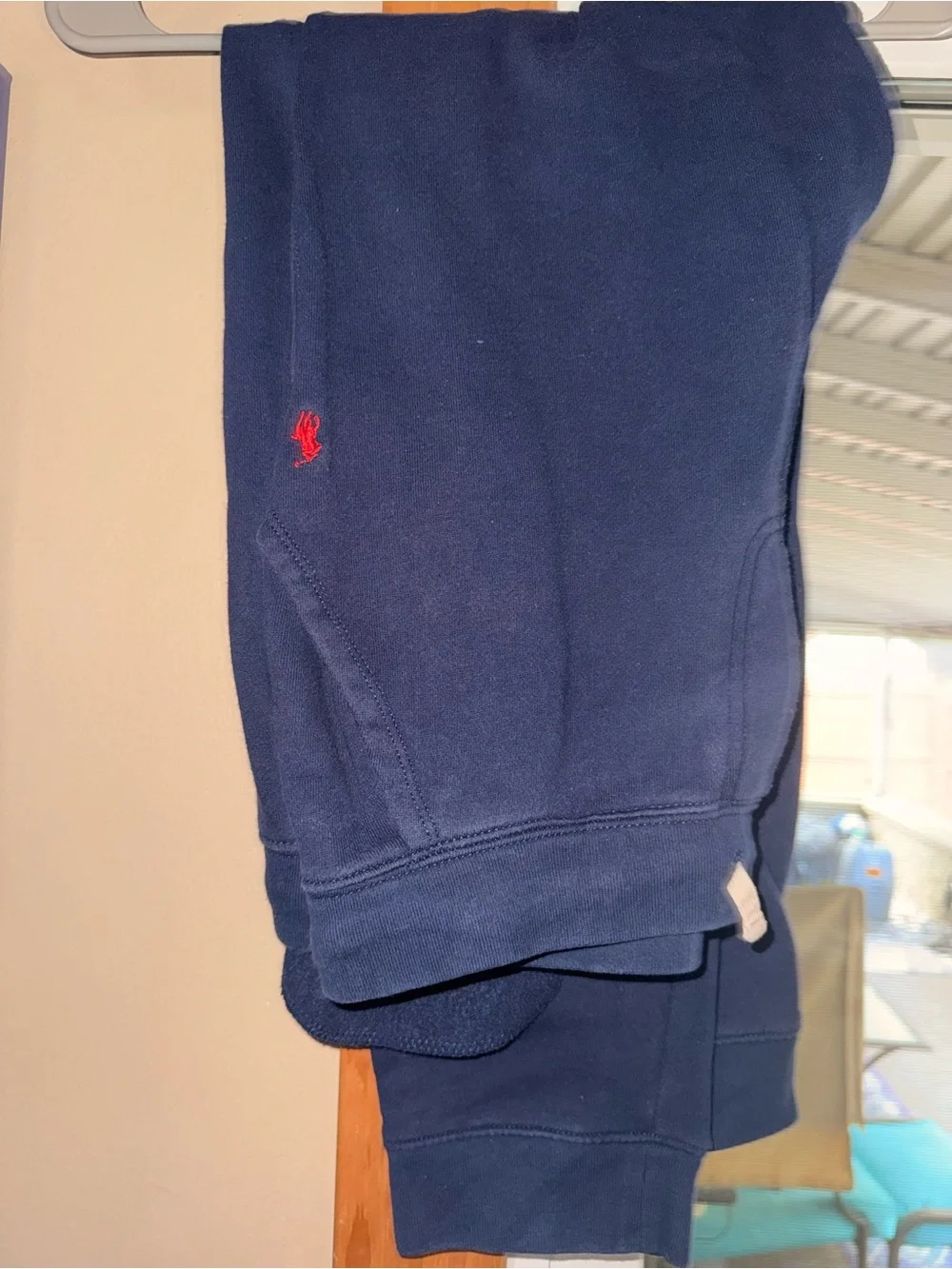Polo by Ralph Lauren Navy Sweatshirt with Yellow Tag Logo